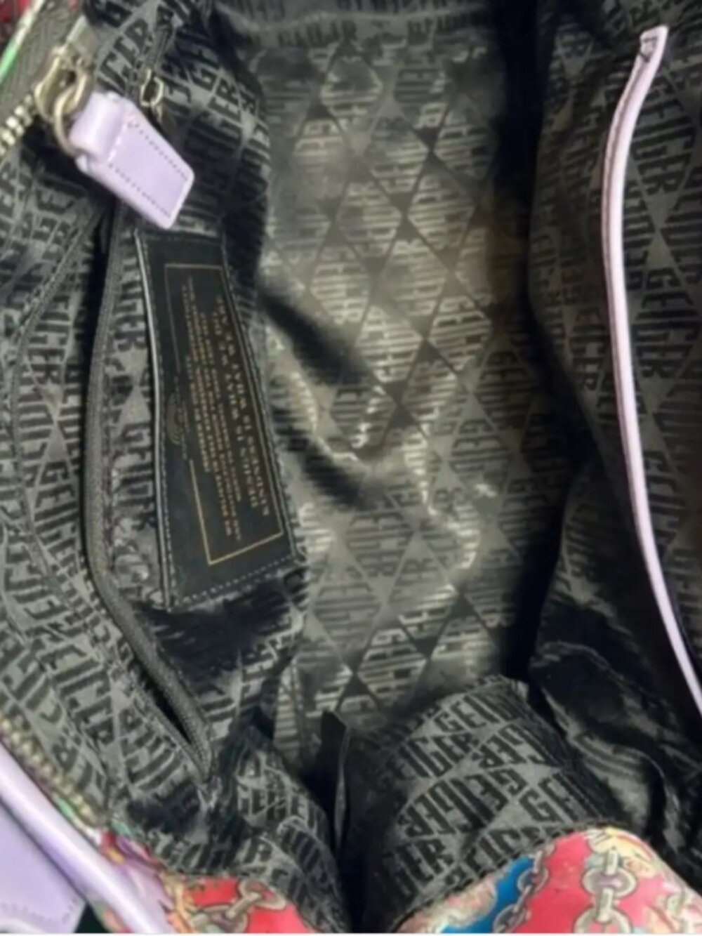 Kurt Geiger London Lavender SCARF Print Tote Bag - Picture 4 of 4